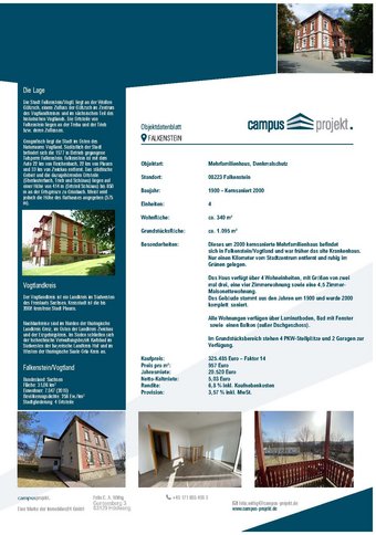 Falkenstein - Mehrfamilienhaus, Denkmalschutz